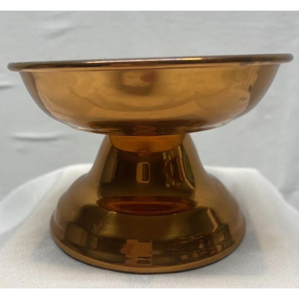 VINTAGE Copper Craft Guild Pillar Candle Holder Polished Copper 3.5